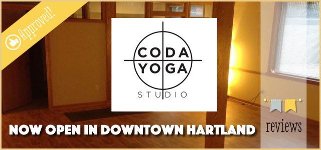 Coda Yoga Studio in downtown Hartland, WI now open, all levels welcome. • The Lake Country Mom