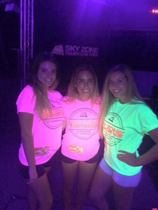 sky zone after dark