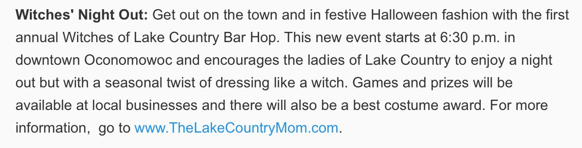 The Lake Country Mom in the Milwaukee Journal Sentinel 